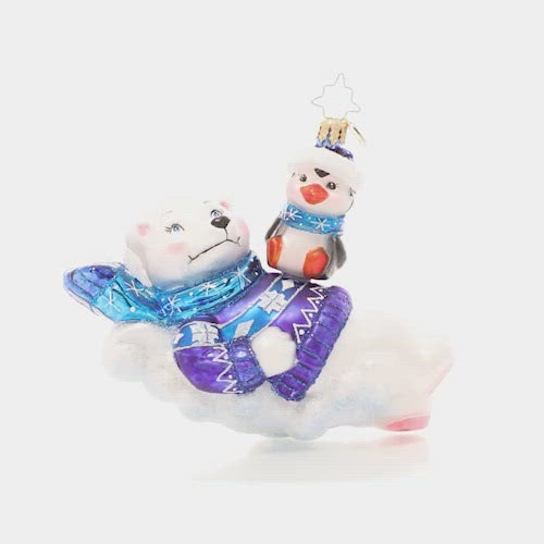 Video - Ornament Description - Perfect Polar Pals: These adorable animal friends are right at home in the snowy North Pole! Bundled up in cheery seasonal gear, they can't wait to celebrate their favorite holiday! This video shows the ornament spinning slowly. 