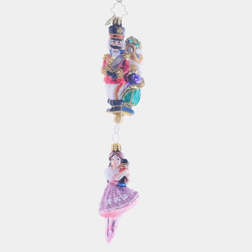 Video - Ornament Description - Nutcracker Ballet Suite: Inspired by the classic Nutcracker Suite ballet, this ornament celebrates a timeless Christmas tradition honored by many. This video shows the ornament spinning slowly. 