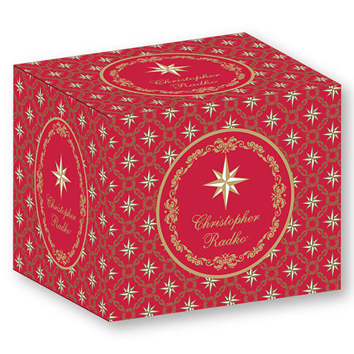 Gift Box - Description: Small Radko Gift Box - 4" x 3.25" x 3.25"<p>This gift box is ideal for storing the smallest of Radko ornaments, particularly the Little Gems.</p>