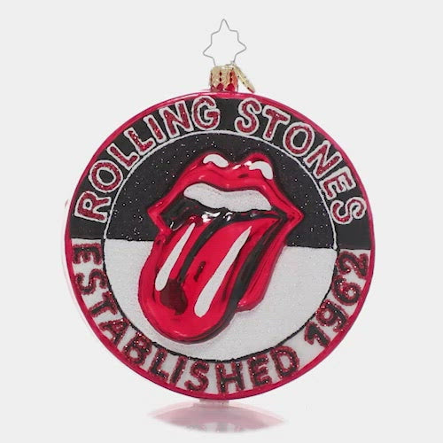 Video - Ornament Description: 60 Years of the Stones: 60 never looked so good! Celebrate the Rolling Stones' milestone anniversary with this modern graphic disc ornament. Featuring their signature "Licks" logo on one side and a Union Jack on the other, this ornament celebrates the history and heritage of one of the most iconic bands in rock n' roll.