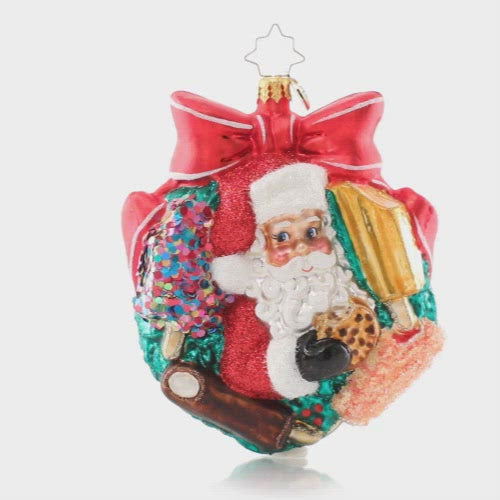 Video - Ornament Description - Good Humor ® Holiday Sweets: Santa is staying cool surrounded by Good Humor® frozen treats. He cannot choose just one, so he decided to enjoy them all! This video shows the ornament slowly spinning. 