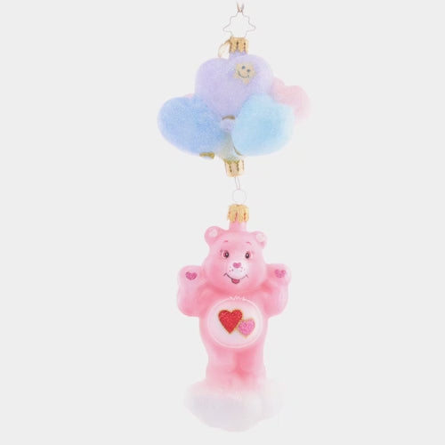 Video - Ornament Description - From Care-A-Lot with Love: Our friend Love-A-Lot Bear is here to brighten your day with a bouquet of colorful balloons and loads of Care Bear cheer. One look at her and you can't help but smile! This video shows the ornament slowly spinning.