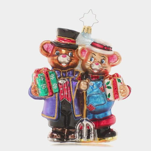 Video - Ornament Description - A "Tail" of Two Cities: You know what they say--opposites attract! A simple city mouse and his posh country cousin come together to share the holiday and remember that we're all more alike than we are different.