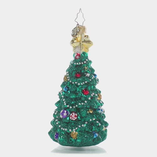 Video - Ornament Description - Timeless Tannenbaum: This pretty jewel-toned Christmas tree is the perfect addition to a traditional holiday theme.  This video shows the ornament spinning slowly. 