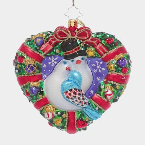 Video - Ornament Description - Turtle Dove Love: Talk about lovey-dovey! Two darling turtle doves cuddle up for this piece celebrating the 2nd day of Christmas as part of our Ornament of the Month collection. This video shows the ornament spinning slowly. 